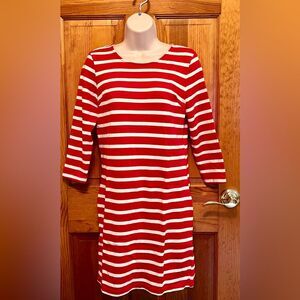 Old Navy Knit Striped Shift Dress Womens XS Red/White Nautical Coastal Grandma